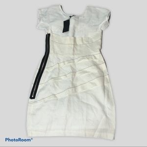 NWT BLAQUE label linen white mini dress/ S